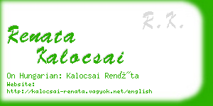renata kalocsai business card